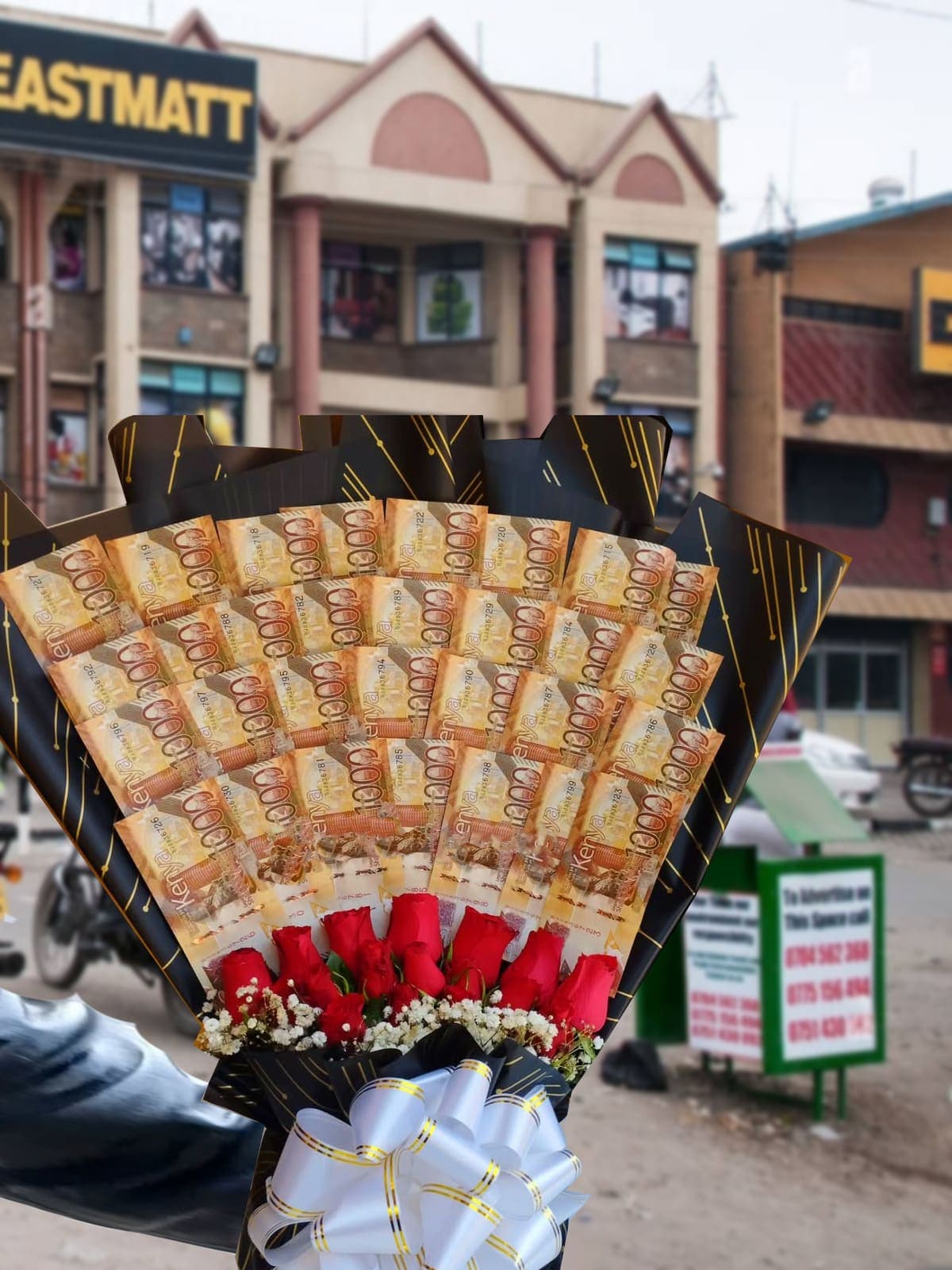 Best Birthday Money Flower Bouquet Nairobi,Kitengela Kenya β Cash & Blooms Gift