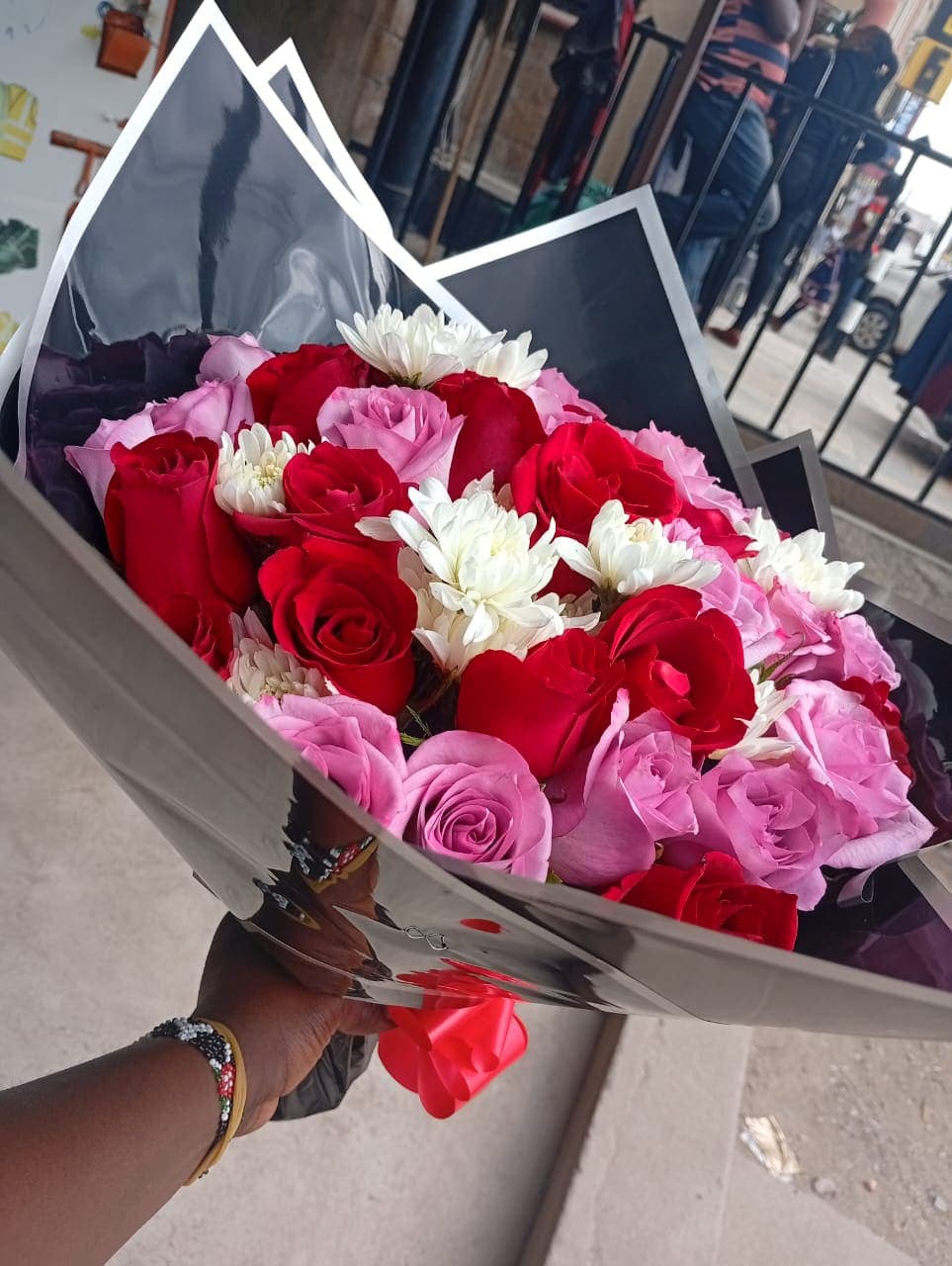 red pink birthday flowers in Nairobi